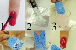 Stylish designs with a gradient in manicure